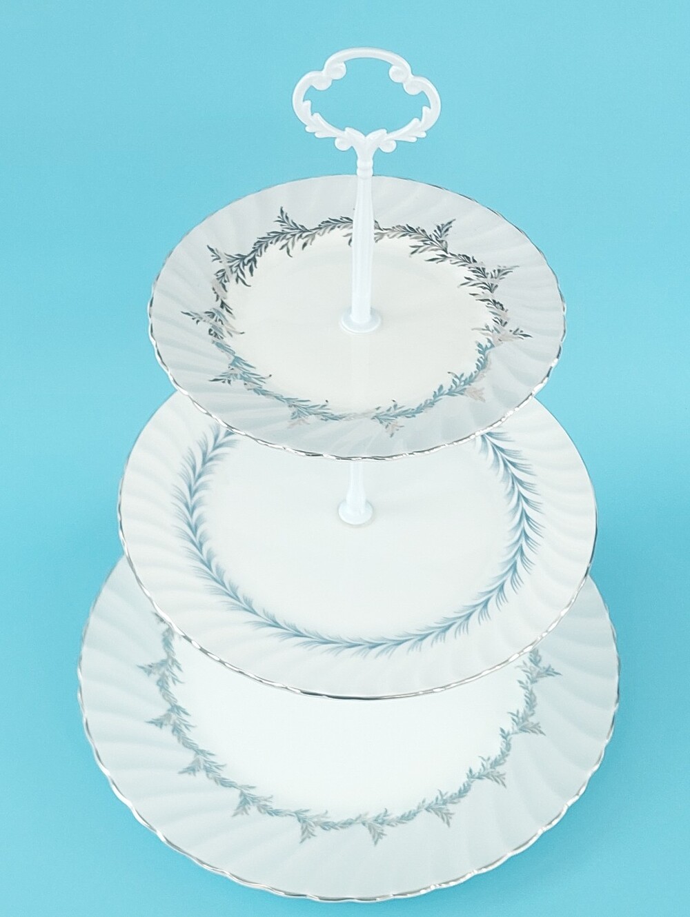 Vintage 3-Tier Bone China Cake Stand - Foley & Aynsley